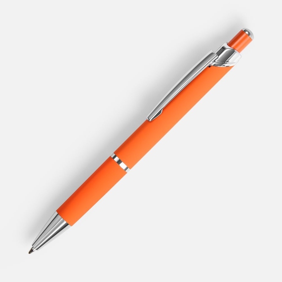 [Ручка шариковая Chromos Soft Touch, оранжевая]