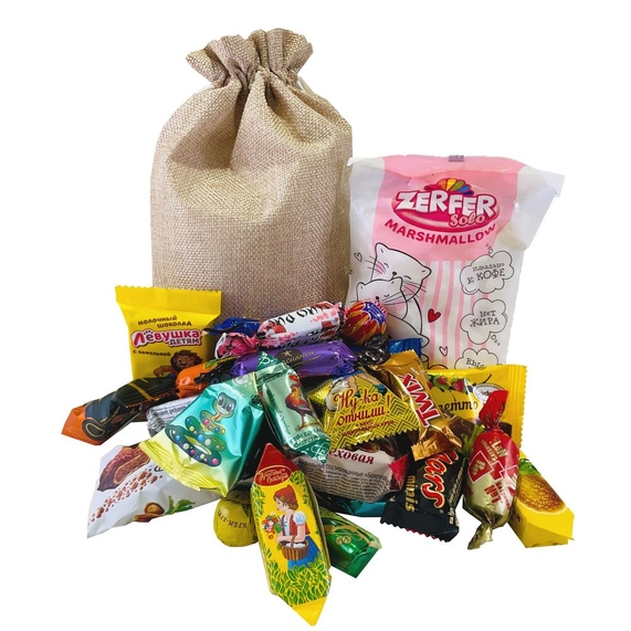 [Набор Candyland в мешке, бежевый]