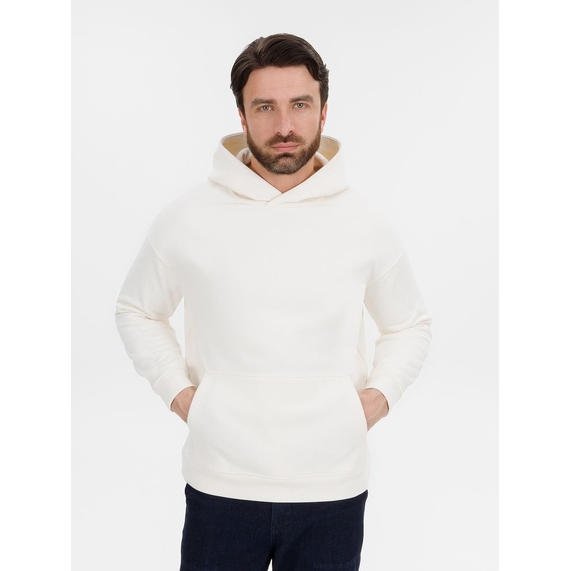 [Худи оверсайз унисекс Snuggie, молочно-белое, размер XS/S]