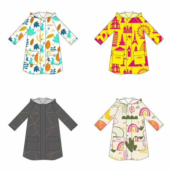 [Дождевик классический RainCoat Premium на заказ, разноцветный, M/L]