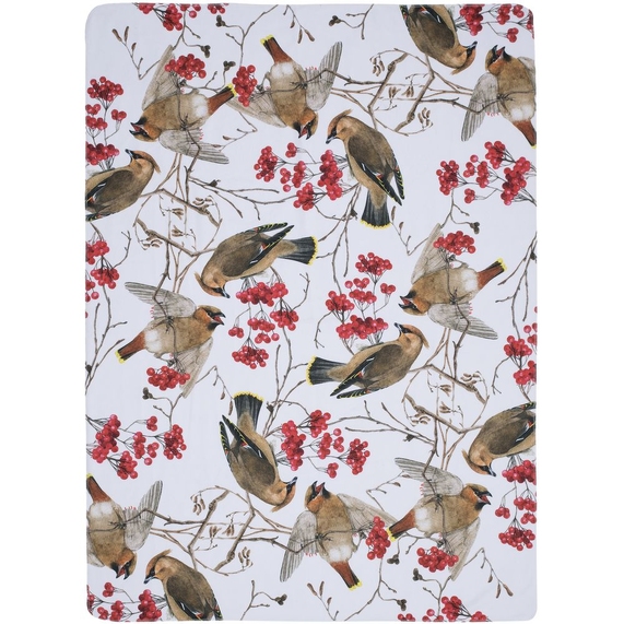 [Флисовый плед Winter Bird]