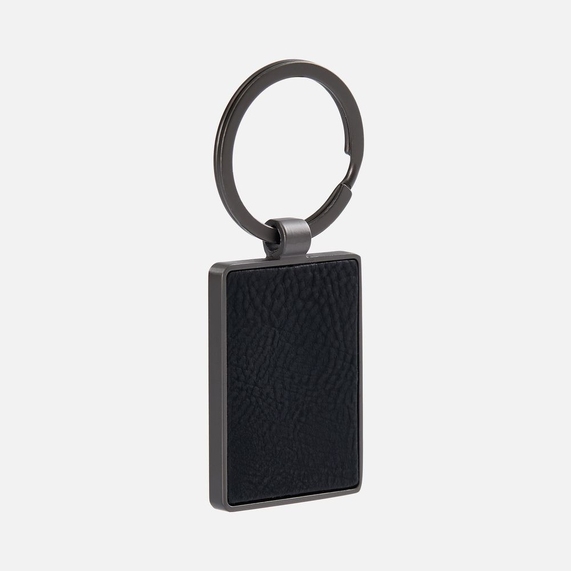 [Брелок Gun Metal Leather Rectangle, графитовый]
