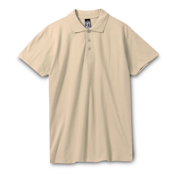 [Рубашка поло мужская Spring 210 бежевая, размер XXL]