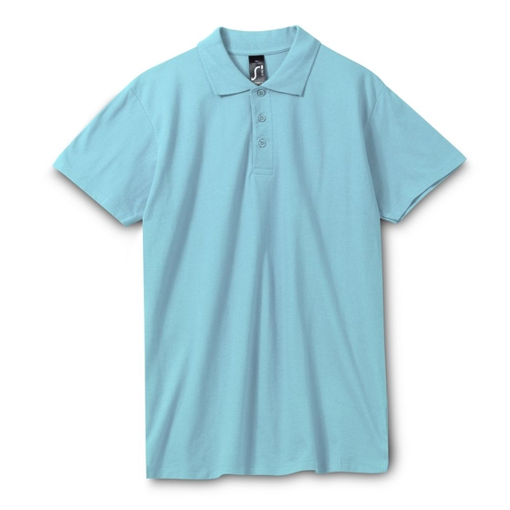 [Рубашка поло мужская Spring 210 бирюзовая, размер XXL]
