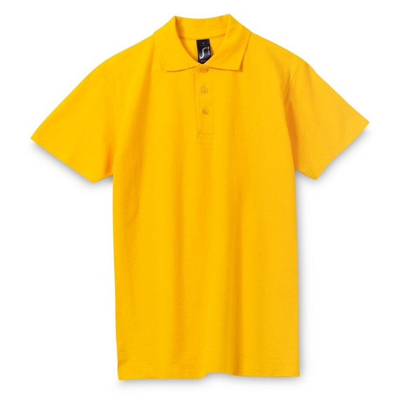 [Рубашка поло мужская Spring 210 желтая, размер XXL]