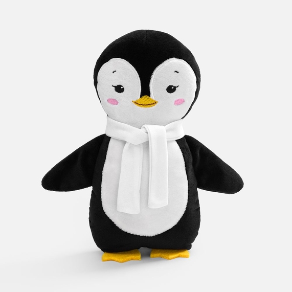 [Мягкая игрушка Beastie Toys, пингвиненок с белым шарфом]