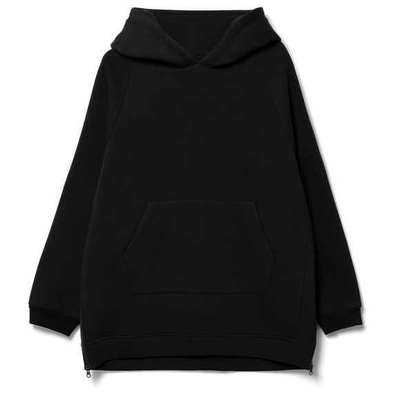 [Худи унисекс оверсайз Easy Street, черное, размер XL/XXL]