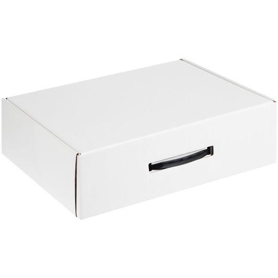 [Коробка самосборная Light Case, белая, с черной ручкой]