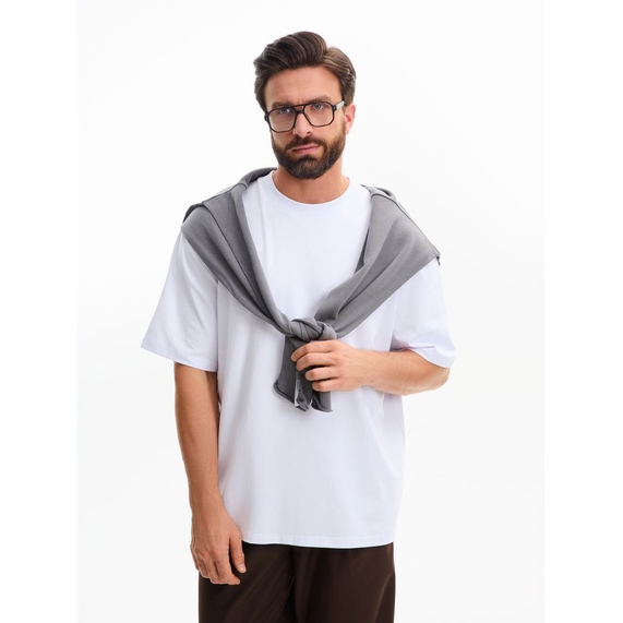 [Футболка оверсайз Kangas, белая, XL/XXL]