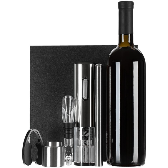 [Винный набор Wine Diesel, серебристый]