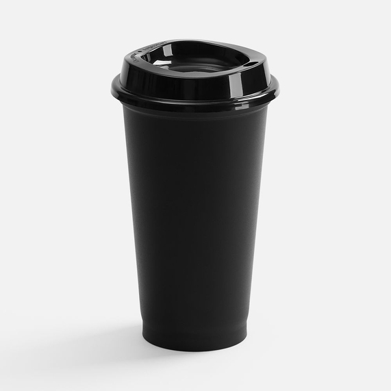 [Стакан с крышкой Color Cap, ver.2, черный]