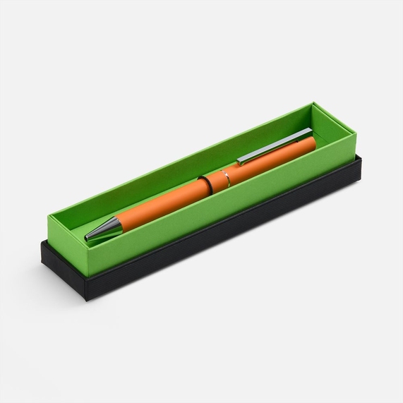 [Ручка шариковая Blade Soft Touch в футляре, оранжевая]
