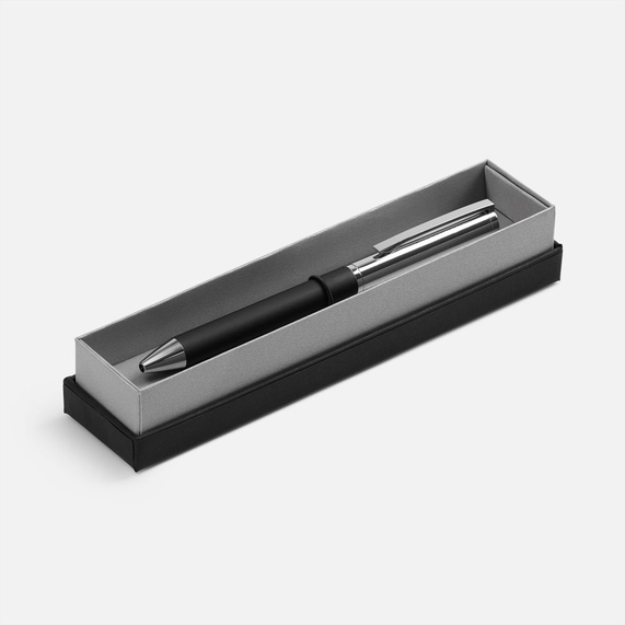 [Ручка шариковая Eyeshot Soft Touch в футляре, черная]