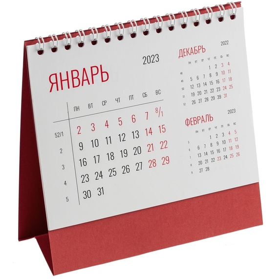 [Календарь настольный Datio, красный]