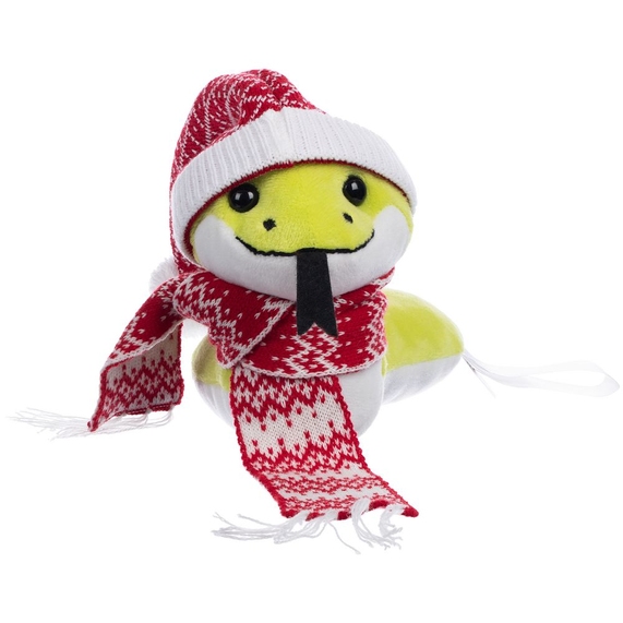 [Мягкая игрушка Baby Snake Right, в красном шарфике и шапочке]
