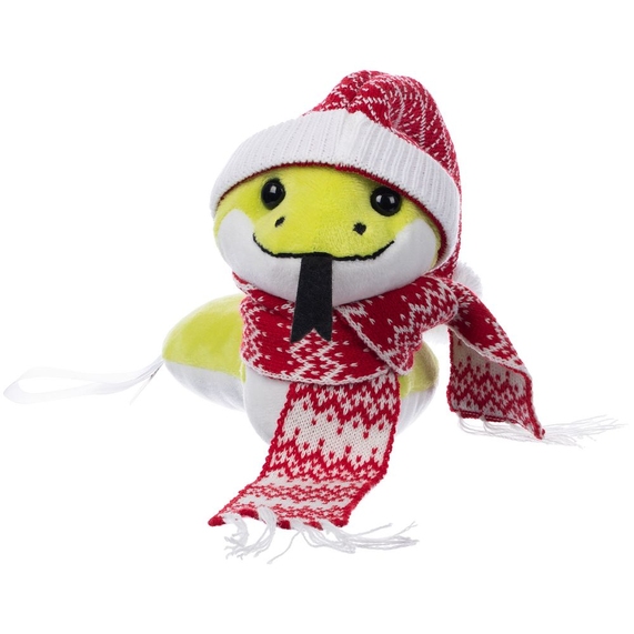 [Мягкая игрушка Baby Snake Left, в красном шарфике и шапочке]