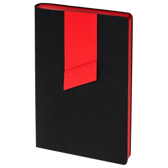 [Ежедневник Bookmark, недатированный, черный с красным]