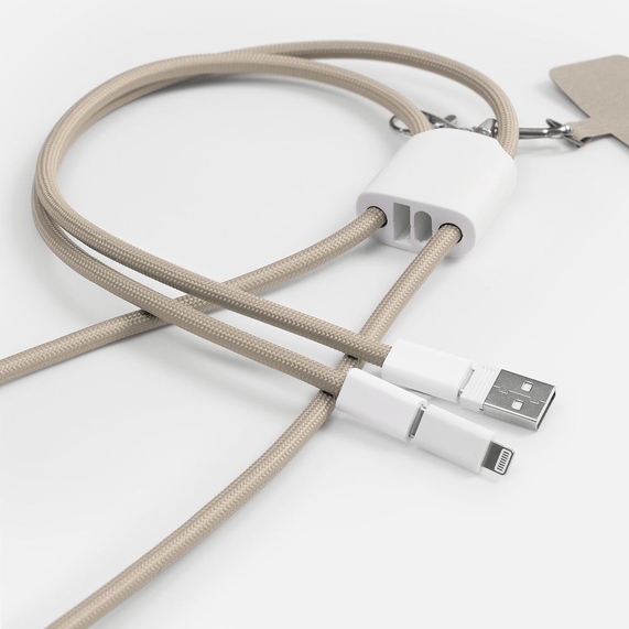 [Кабель-ланьярд energyFlex Pro, серо-бежевый]
