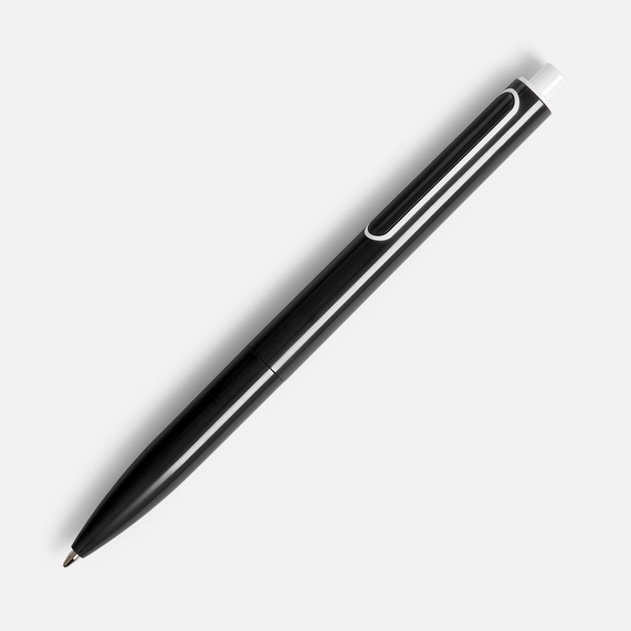 [Ручка шариковая Outliner, черная с белым]