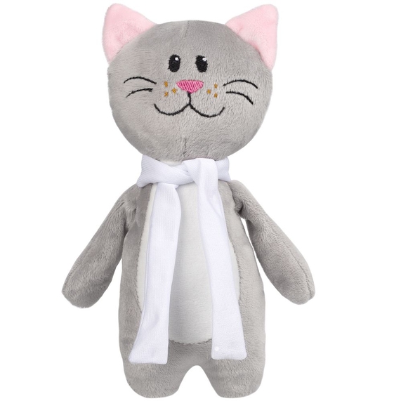 [Мягкая игрушка Beastie Toys, котик с белым шарфом]