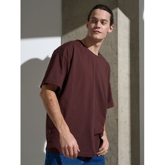 [Футболка Oversize Premium, коричневая (шоколад), размер S]