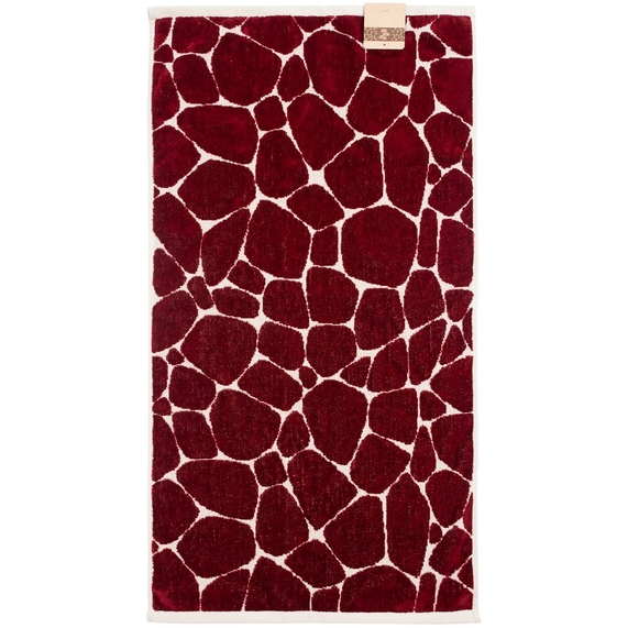 [Полотенце Giraffe, малое, бежевое с бордовым]
