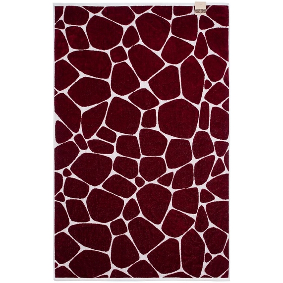 [Полотенце Giraffe, большое, бежевое с бордовым]