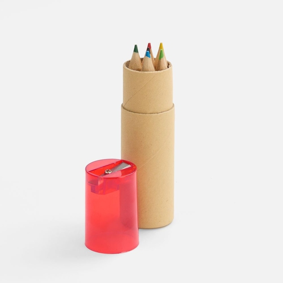 [Набор карандашей Pencilvania Office с точилкой, красный]