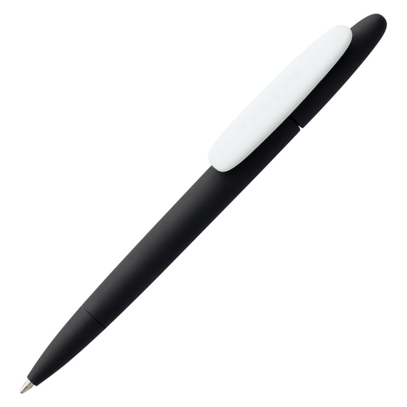 [Ручка шариковая Prodir DS5 TRR-P Soft Touch, черная с белым]