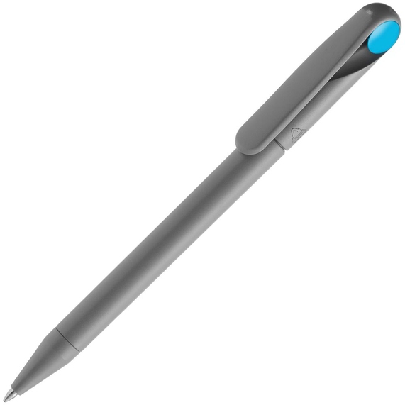 [Ручка шариковая Prodir DS1 TMM Dot, серая с голубым]