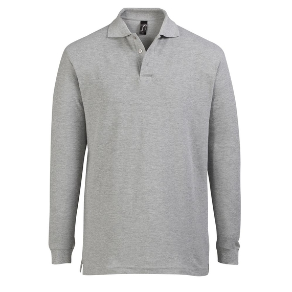 [Рубашка поло мужская с длинным рукавом Star 170, серый меланж, размер XXL]