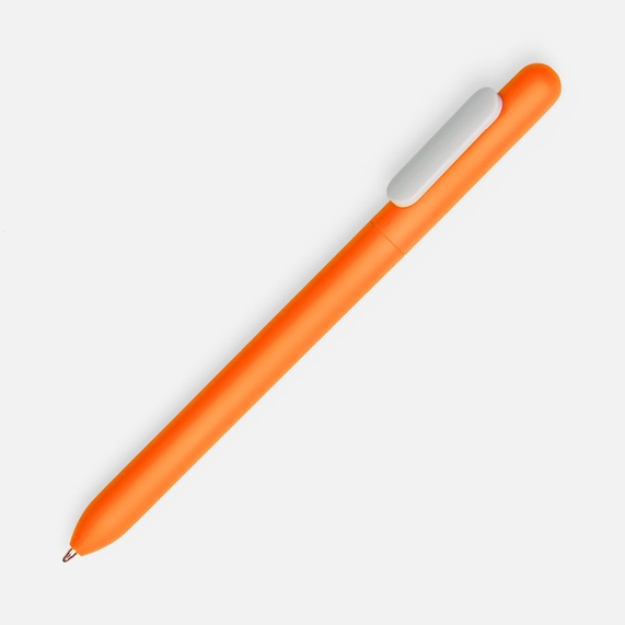 [Ручка шариковая Swiper Soft Touch, неоново-оранжевая с белым]