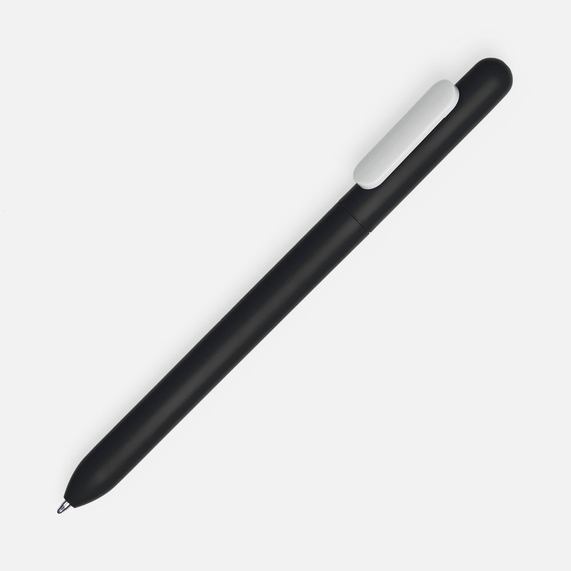 [Ручка шариковая Swiper Soft Touch, черная с белым]