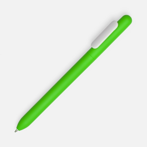 [Ручка шариковая Swiper Soft Touch, зеленая с белым]