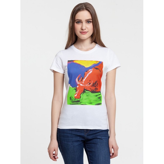 [Футболка женская Toro, белая, размер M]