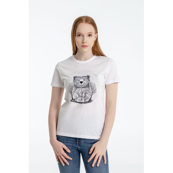 [Футболка женская Bear, белая, размер M]