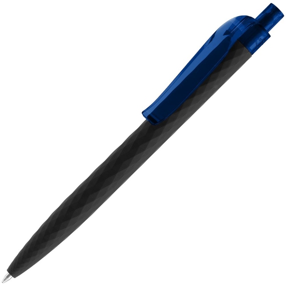 [Ручка шариковая Prodir QS01 PRT-T Soft Touch, черная с синим]