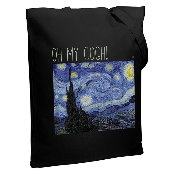 [Холщовая сумка «Oh my Gogh!», черная]