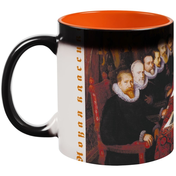 [Кружка-хамелеон «Новая классика. Dream Team», матовая, оранжево-черная]