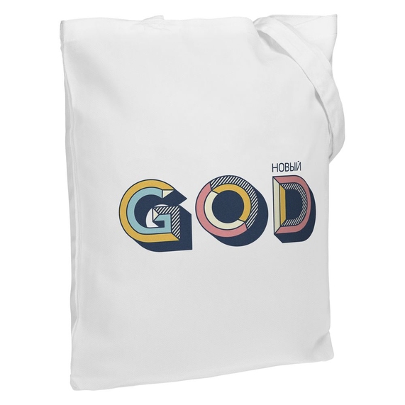 [Холщовая сумка «Новый GOD», белая]