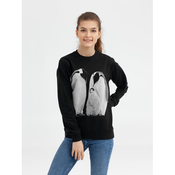 [Свитшот Like a Penguin, черный, размер S]