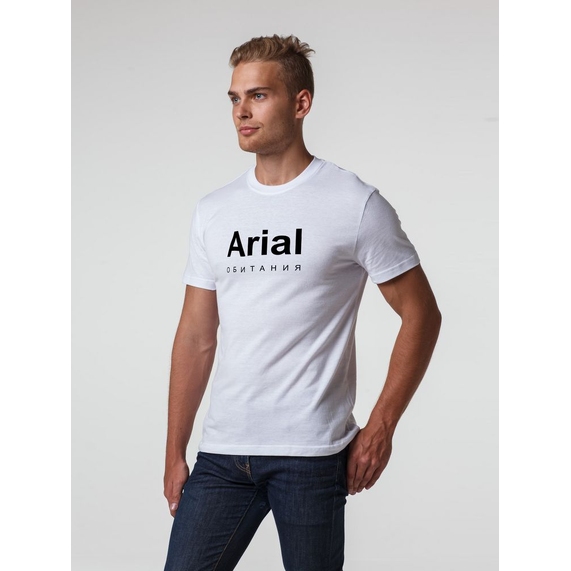 [Футболка Arial обитания, белая, размер XL]