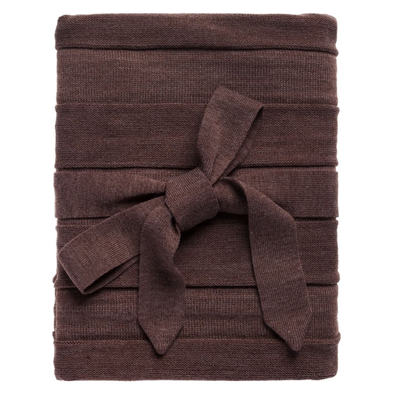 [Плед Pleat, коричневый]