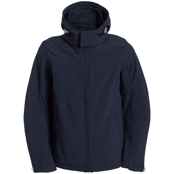 [Куртка мужская Hooded Softshell темно-синяя, размер M]