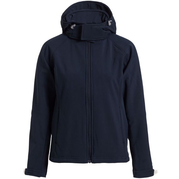 [Куртка женская Hooded Softshell темно-синяя, размер M]