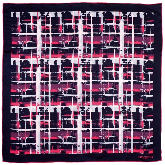 [Платок Tweed Silk, темно-синий]