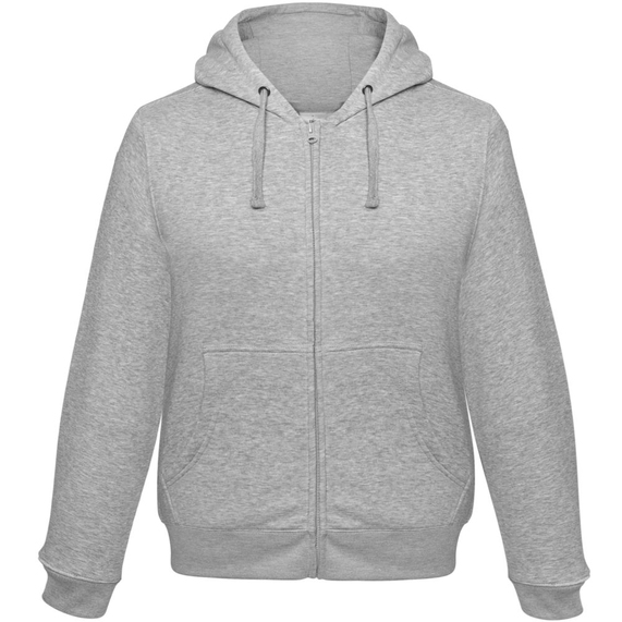 [Толстовка мужская Hooded Full Zip серый меланж, размер XXL]