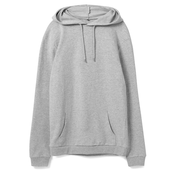 [Толстовка с капюшоном унисекс Hoodie, серый меланж, размер XXL]