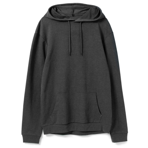 [Толстовка с капюшоном унисекс Hoodie, серый меланж (антрацит), размер M]