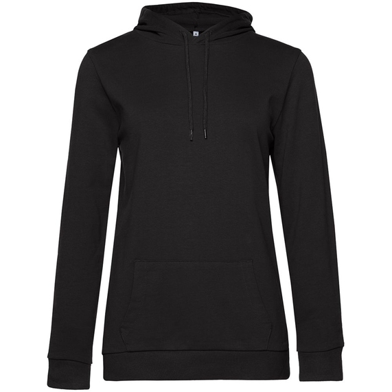 [Толстовка с капюшоном женская Hoodie, черная, размер 3XL]